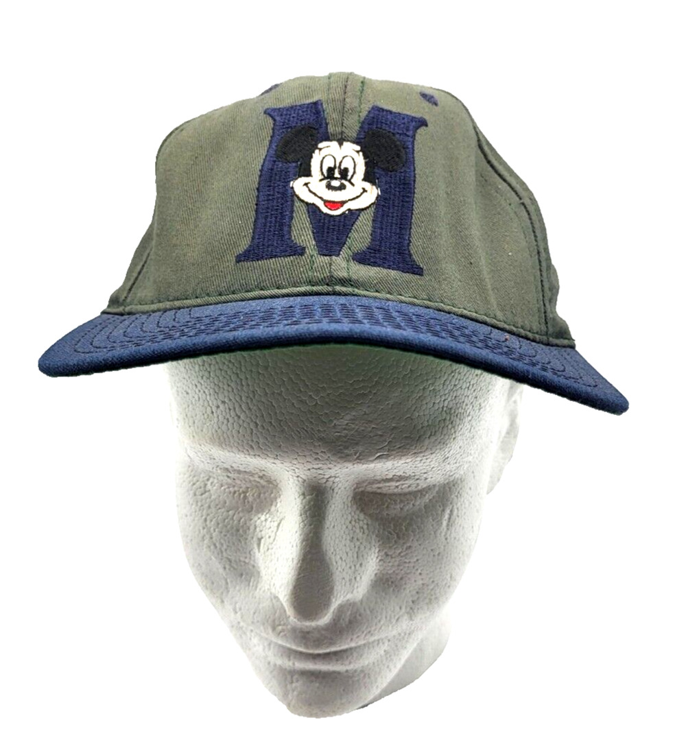 Vintage Mickey Mouse Snapback Cap Disney Goofy's Hat Co. Green & Blue One Size